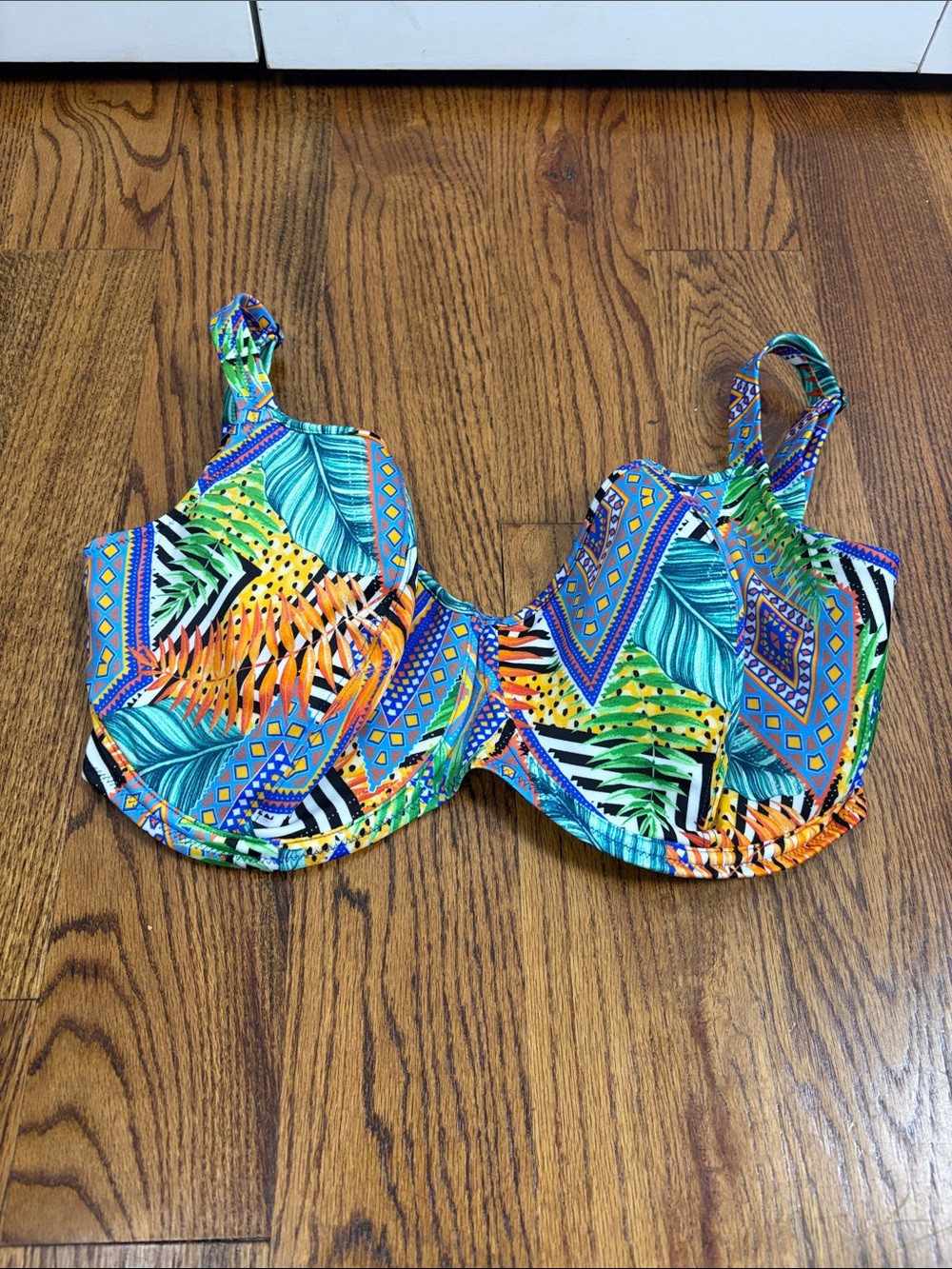 Freya Tropical Print Underwire Bikini Top Size 34L